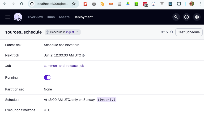 schedules example